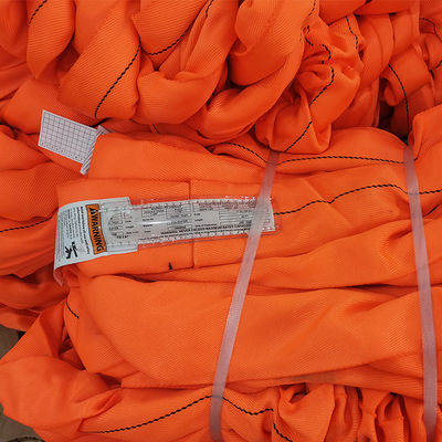 주문 Good Chemical Resistance Polyester Lifting Sling in Orange for Heavy Duty Lifting online manufacture